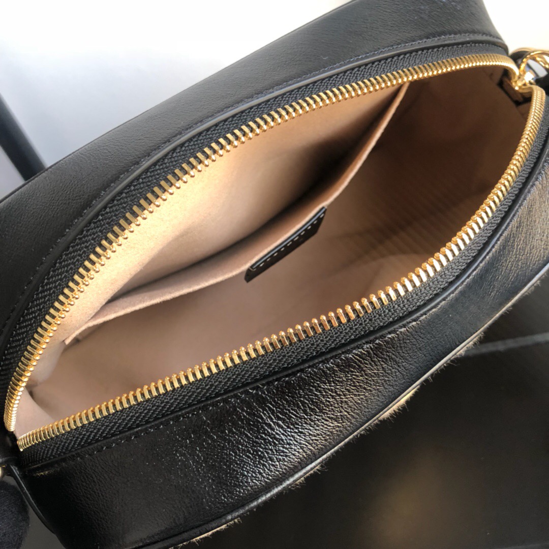 Gvc*1 Black GG Marmont Bag 24cm