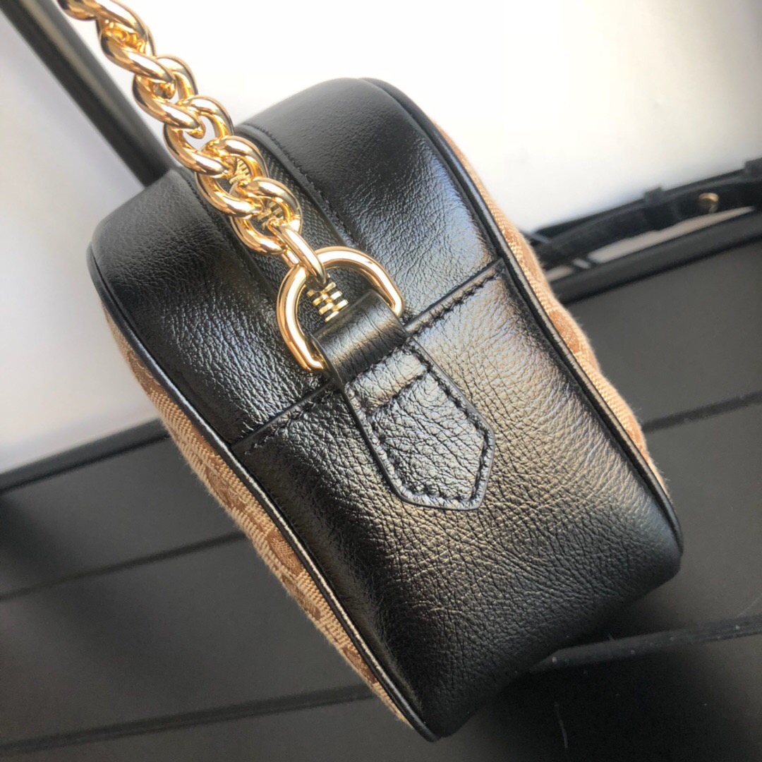 Gvc*1 Black GG Marmont Bag 24cm