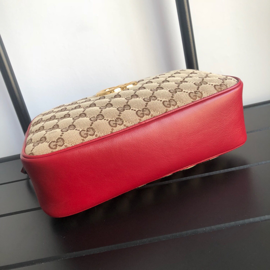 Gvc*1 Red GG Marmont Bag 24cm