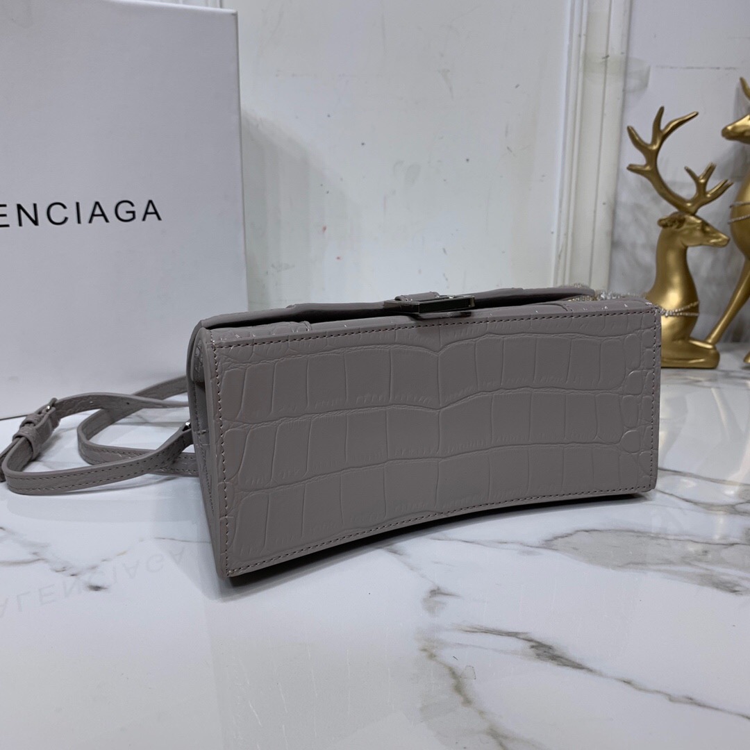 Ba1en*iaga Hourglass Bag 24cm Grey