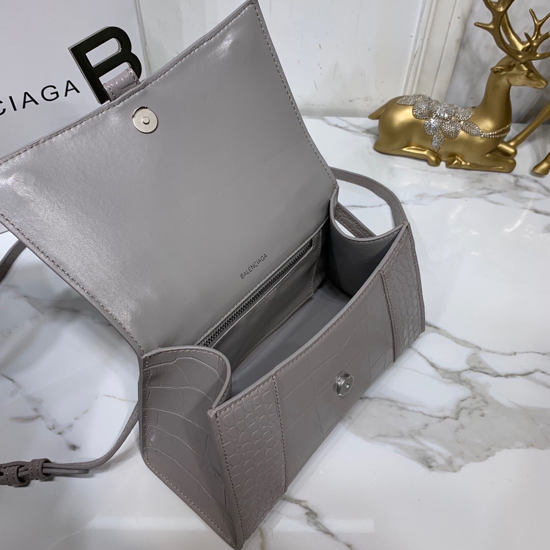 Ba1en*iaga Hourglass Bag 24cm Grey