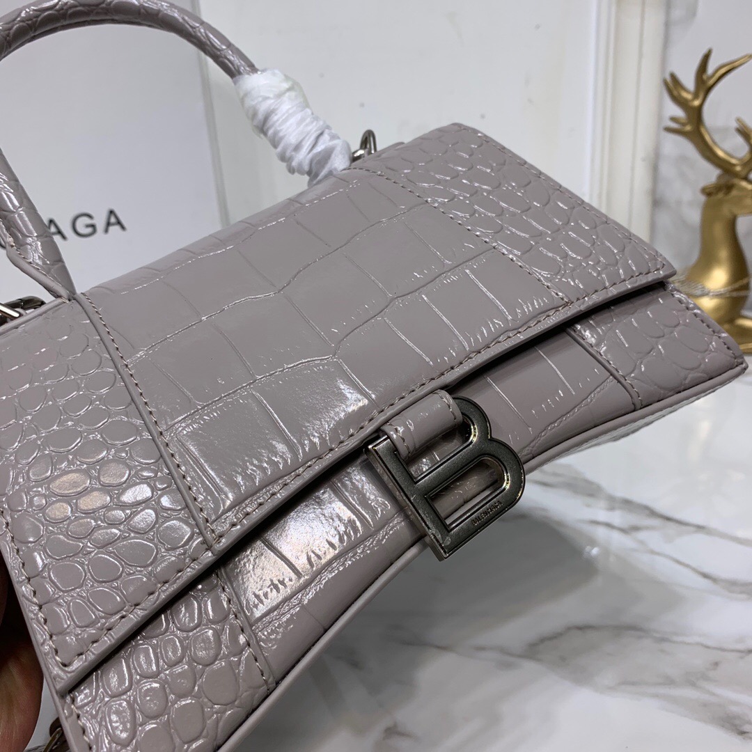 Ba1en*iaga Hourglass Bag 24cm Grey