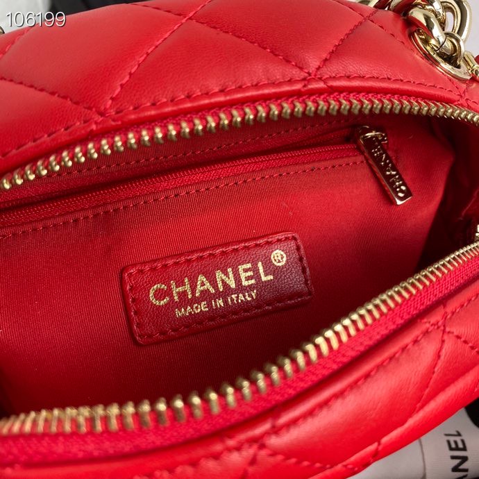 Ch**el Camera Case Lambskin Bag Red