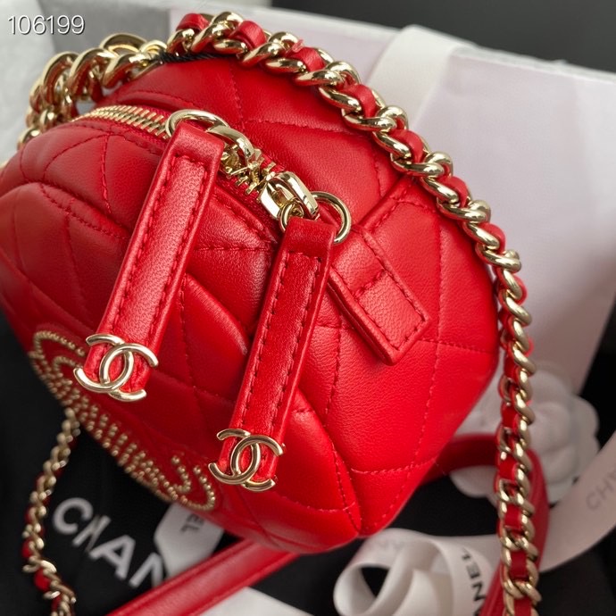 Ch**el Camera Case Lambskin Bag Red