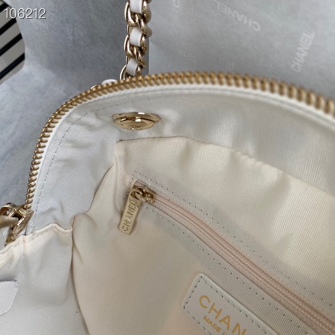 Ch**el Camera Case Lambskin Bag White