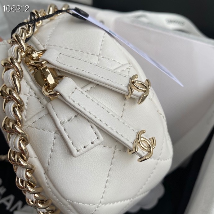 Ch**el Camera Case Lambskin Bag White