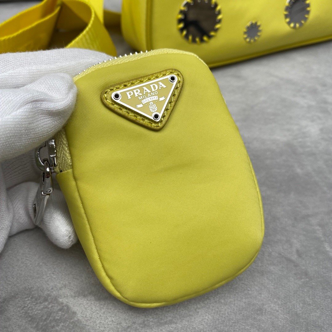 Pra*a 1BH204 Nylon Hobo Bag 22cm 005