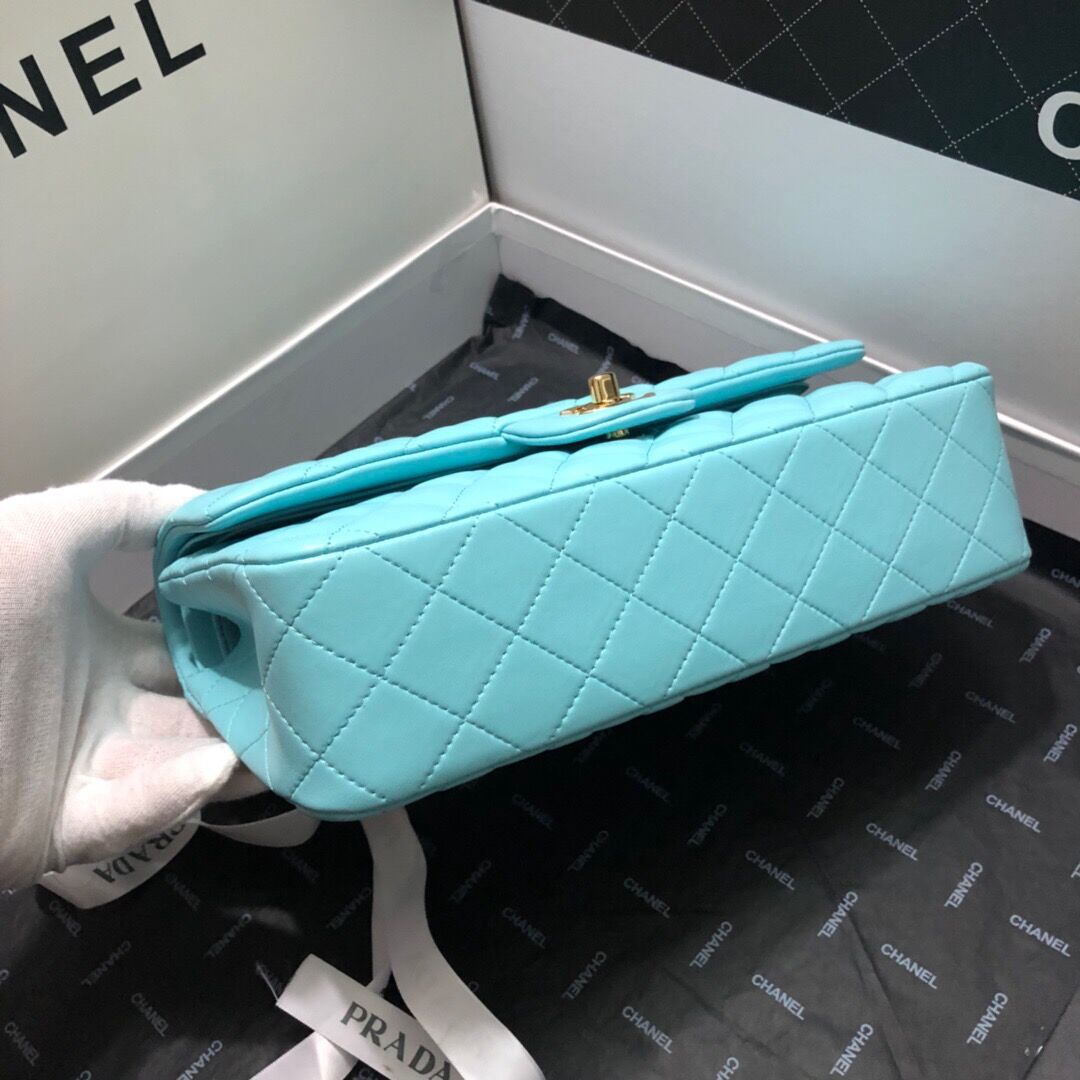 Ch**el Flap bag 25cm Lambskin Gold