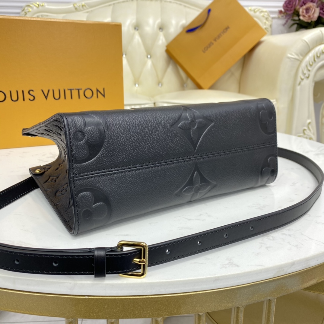 Bagsaaa L0vis Vvtt0n M45653 OnTheGo PM Tote Bag Black - 25 x 19 x 11.5 cm
