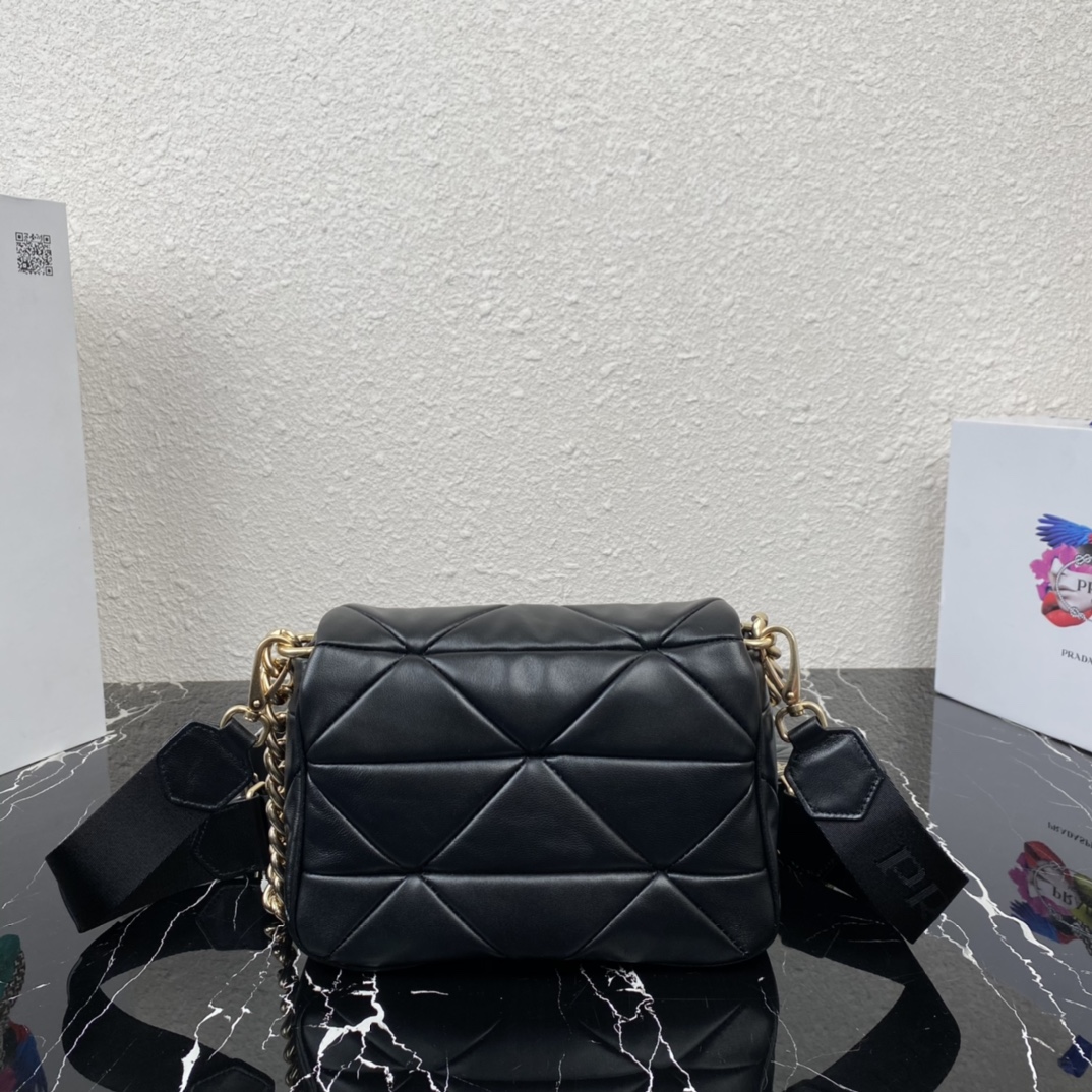Pra*a System Nappa Leather Patchwork Bag 1BD292 002