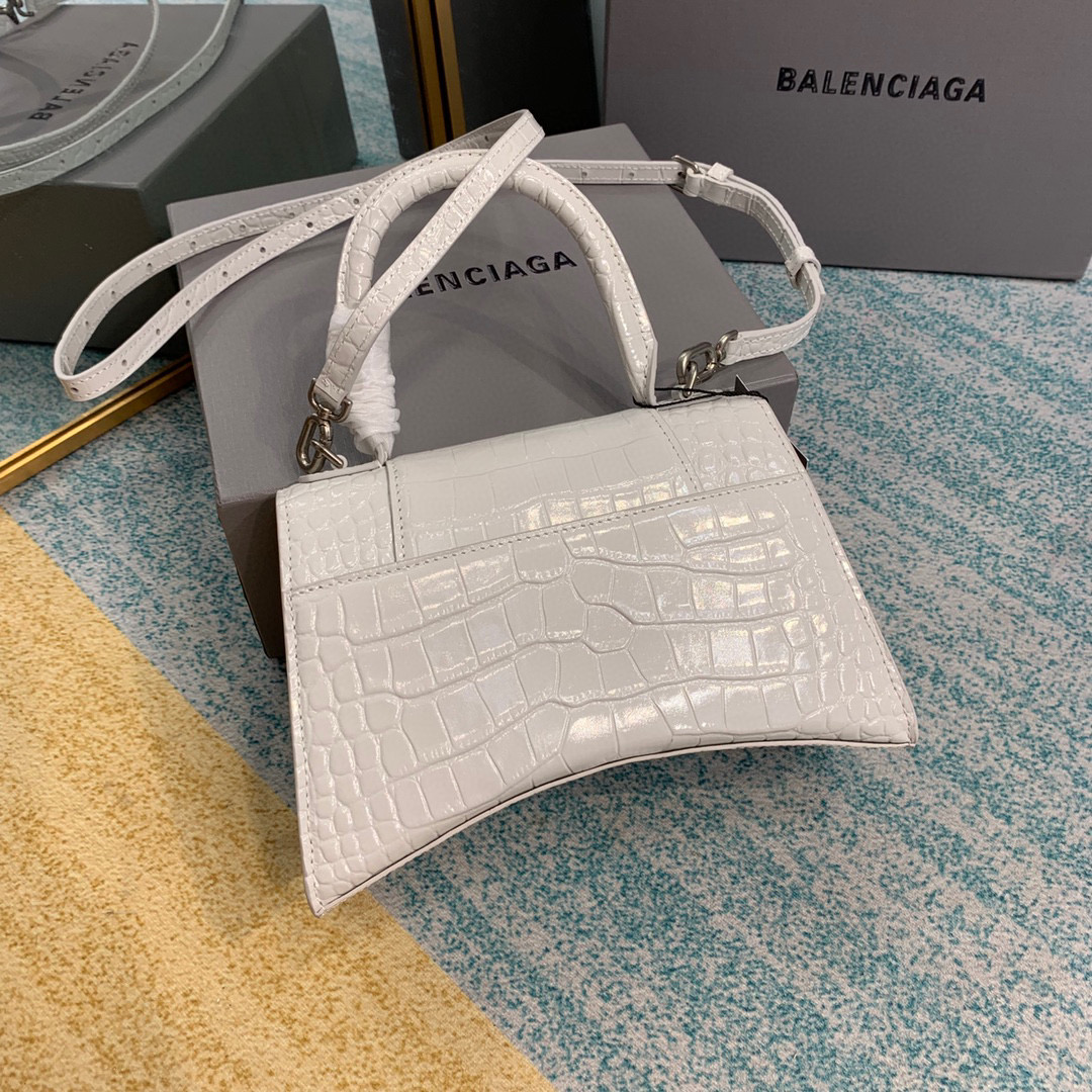 Ba1en*iaga Hourglass Bag 24cm White