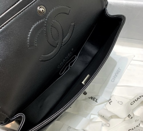 Ch**el Flap bag 25cm black hardware 