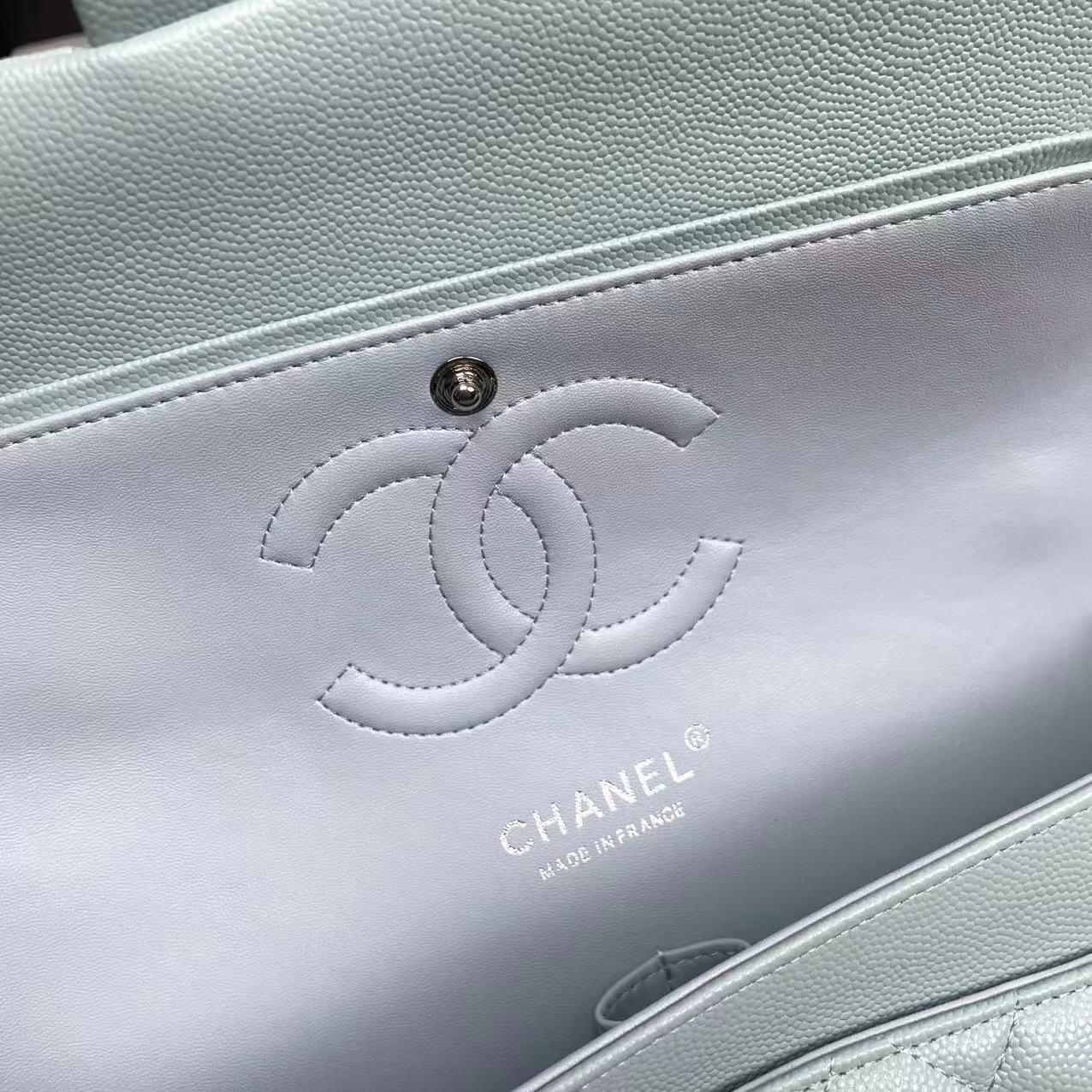 Ch**el Flap Bag Silver 25cm