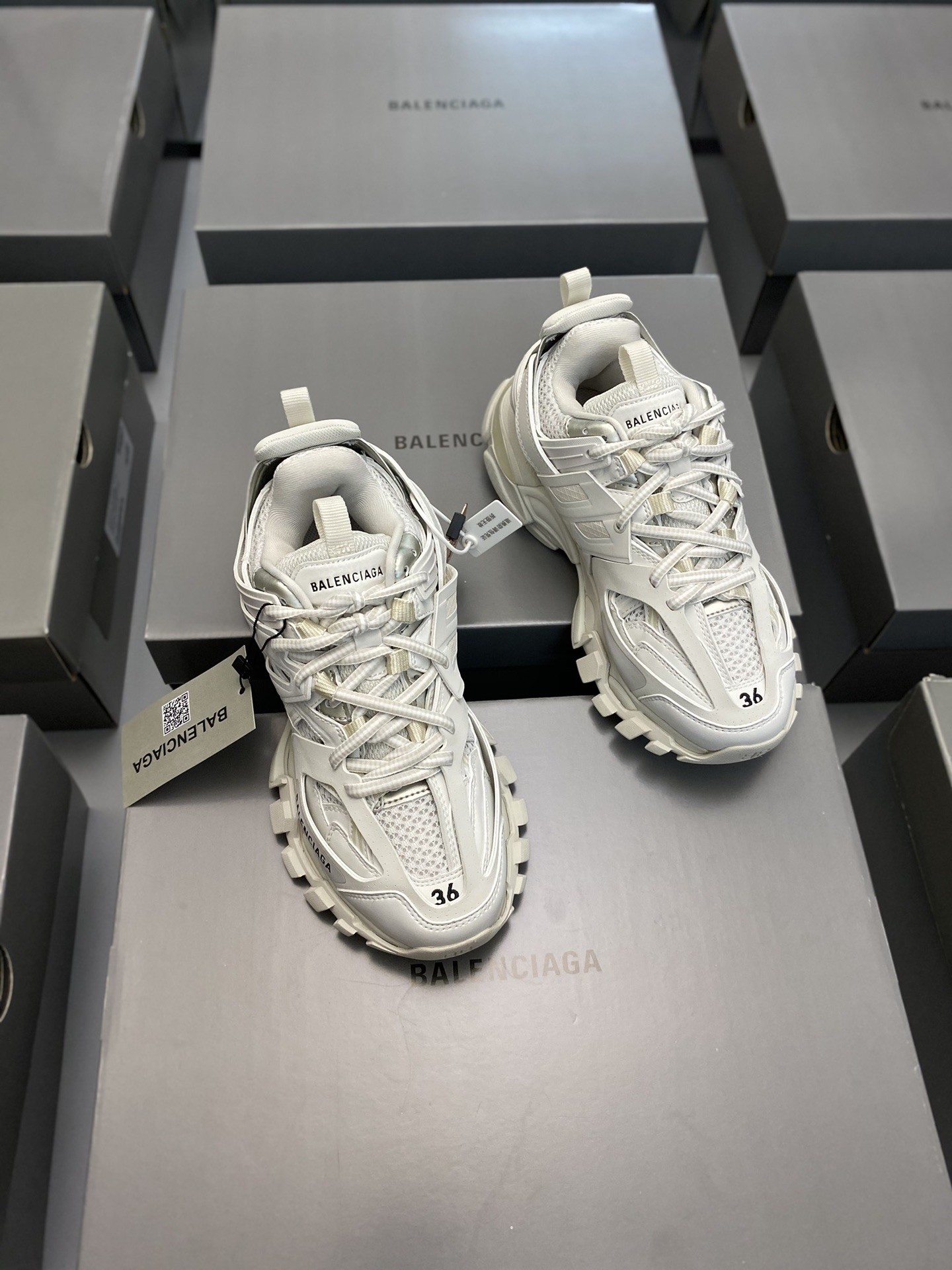 Ba1en*iaga Track Sneakers White