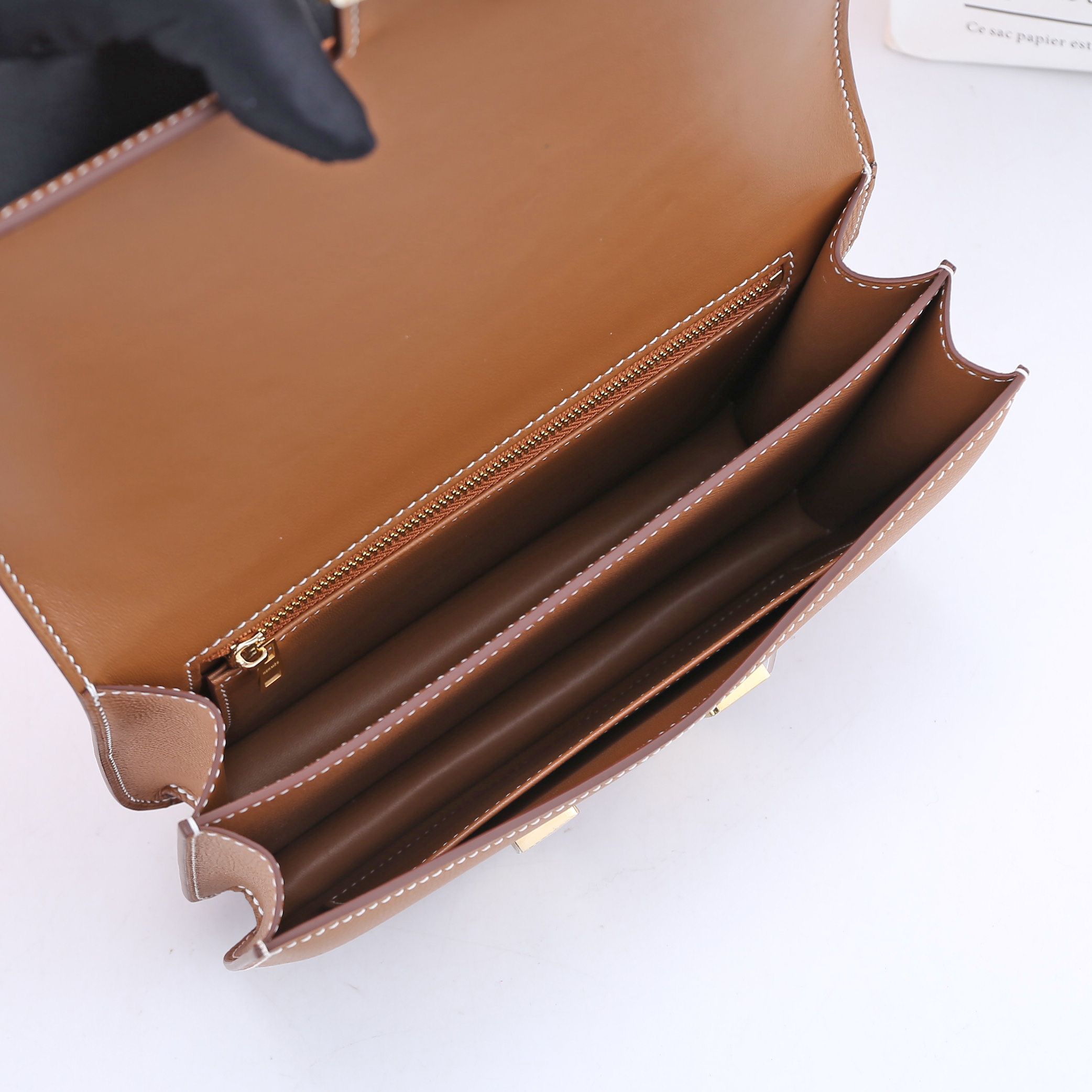 H**me5 Constance Bag Gold Brown 23CM