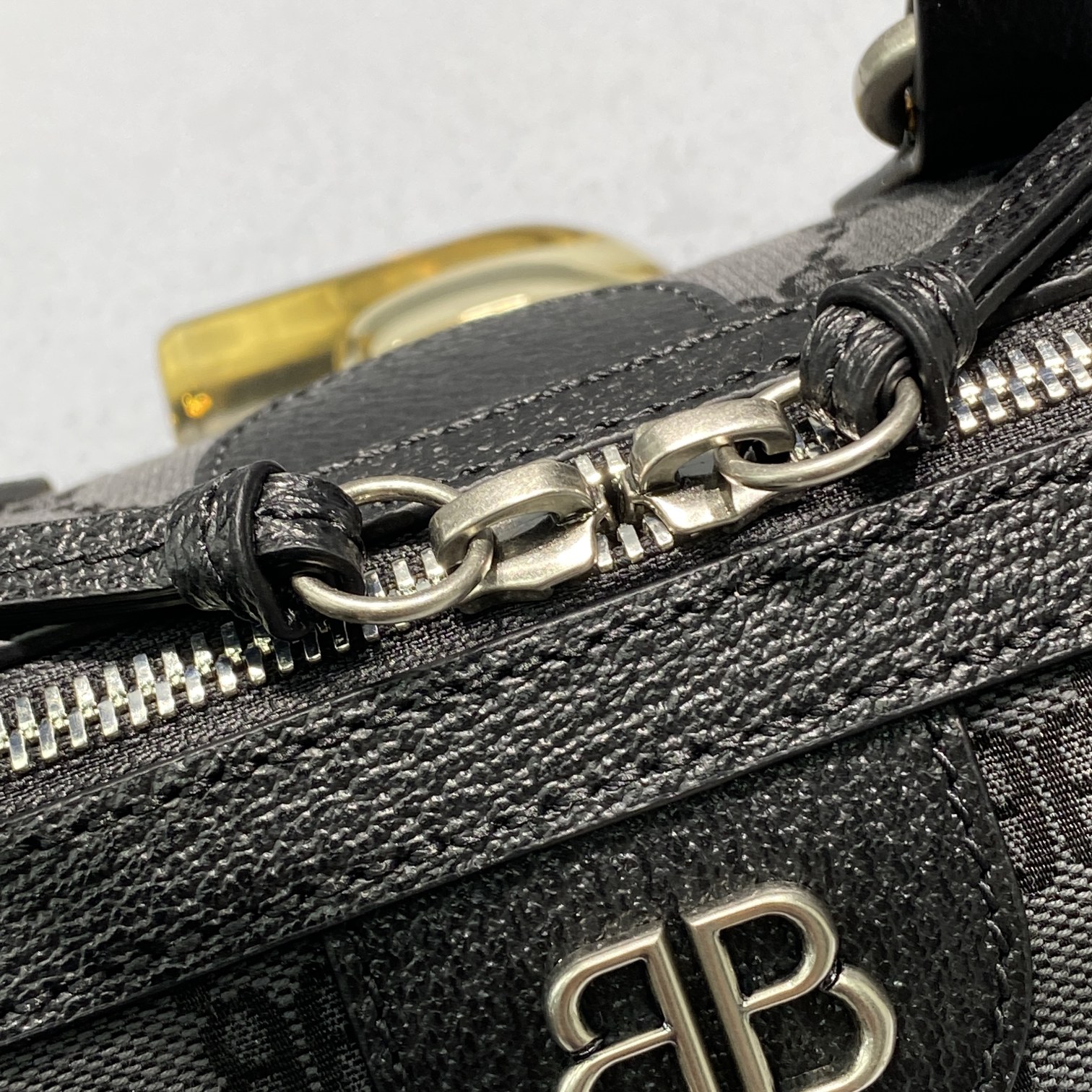 Balenciag & Gvc*1 Canvas and Leather Bag Black 2295