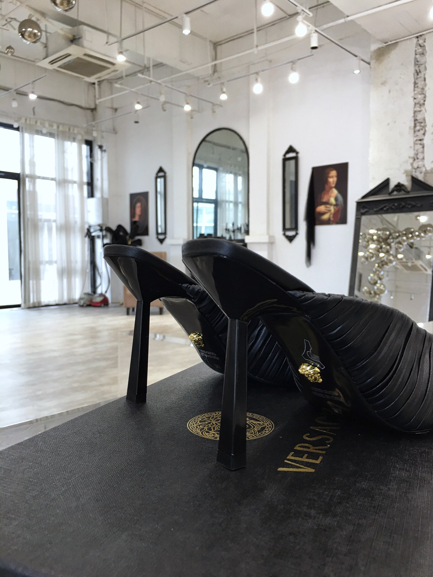 Versace Heels Black 