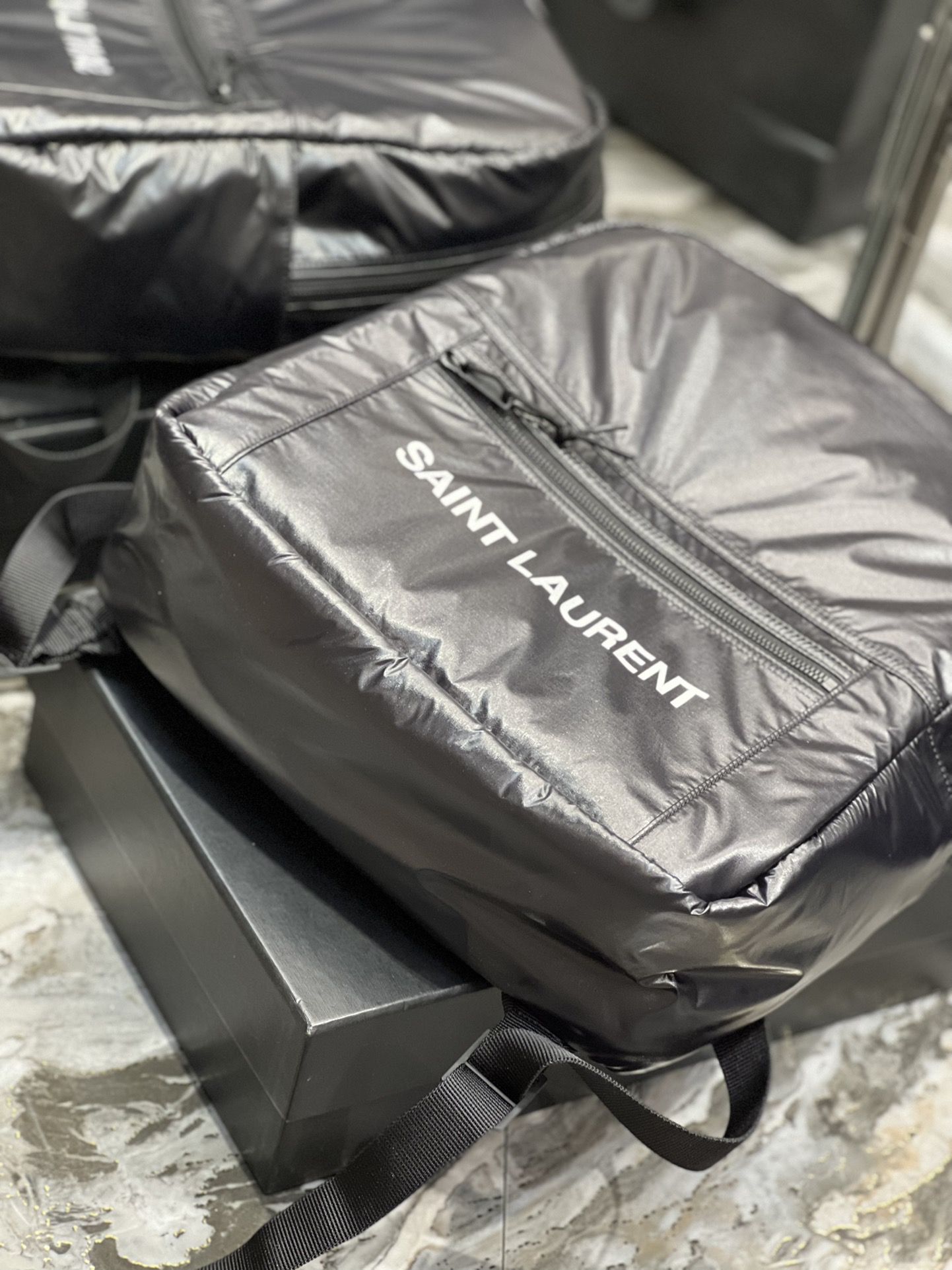 Y51 Nylon Backpack Bag Black
