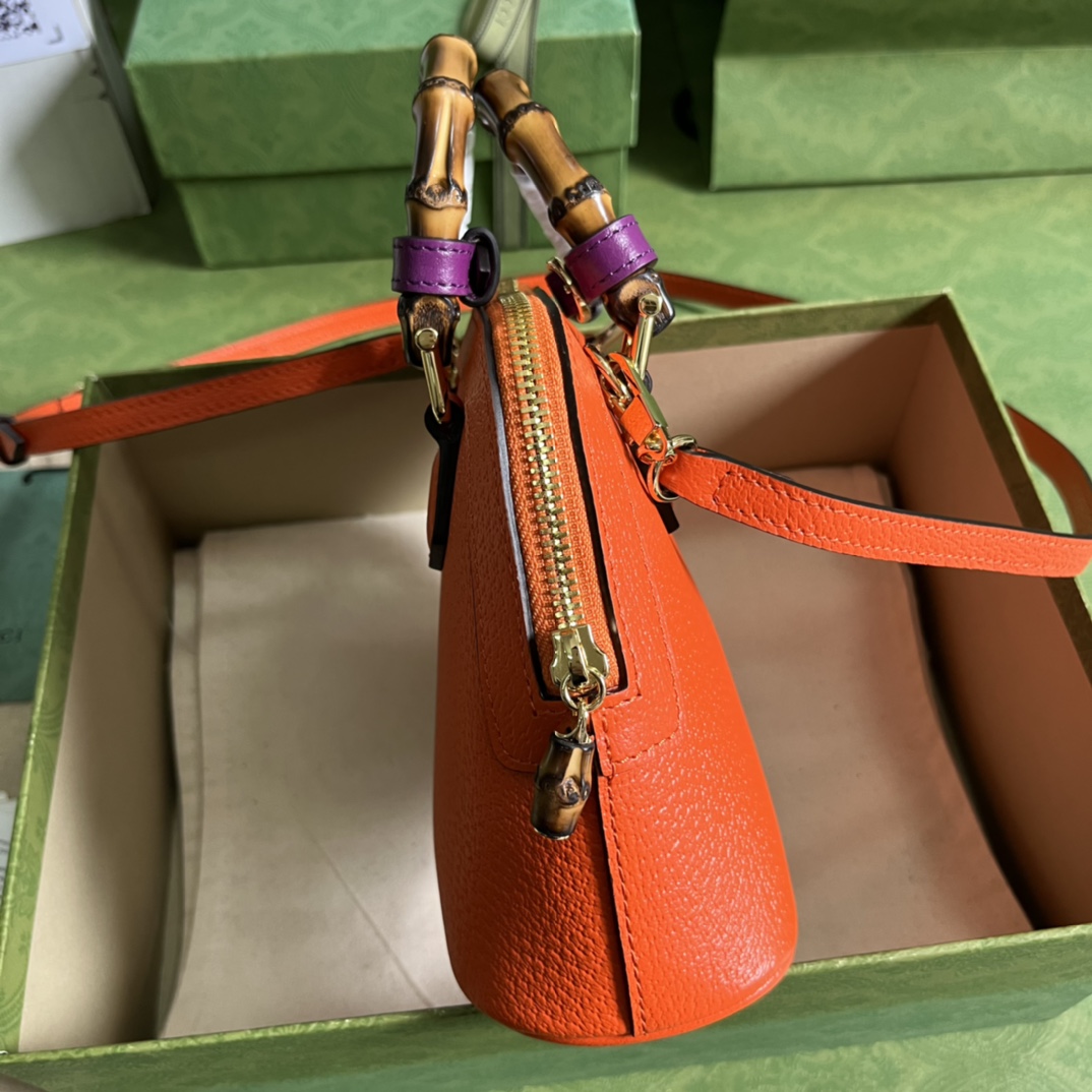 Gvc*1 Diana Bamboo Mini HandBag Orange