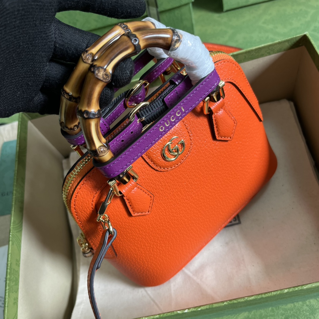 Gvc*1 Diana Bamboo Mini HandBag Orange