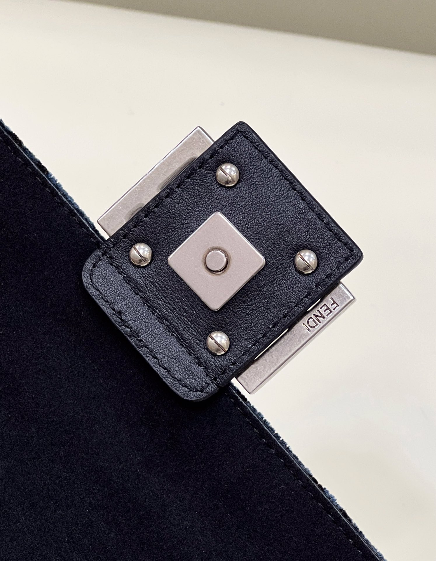 F**di Baguette Crossbody Bag 24cm Dark blue