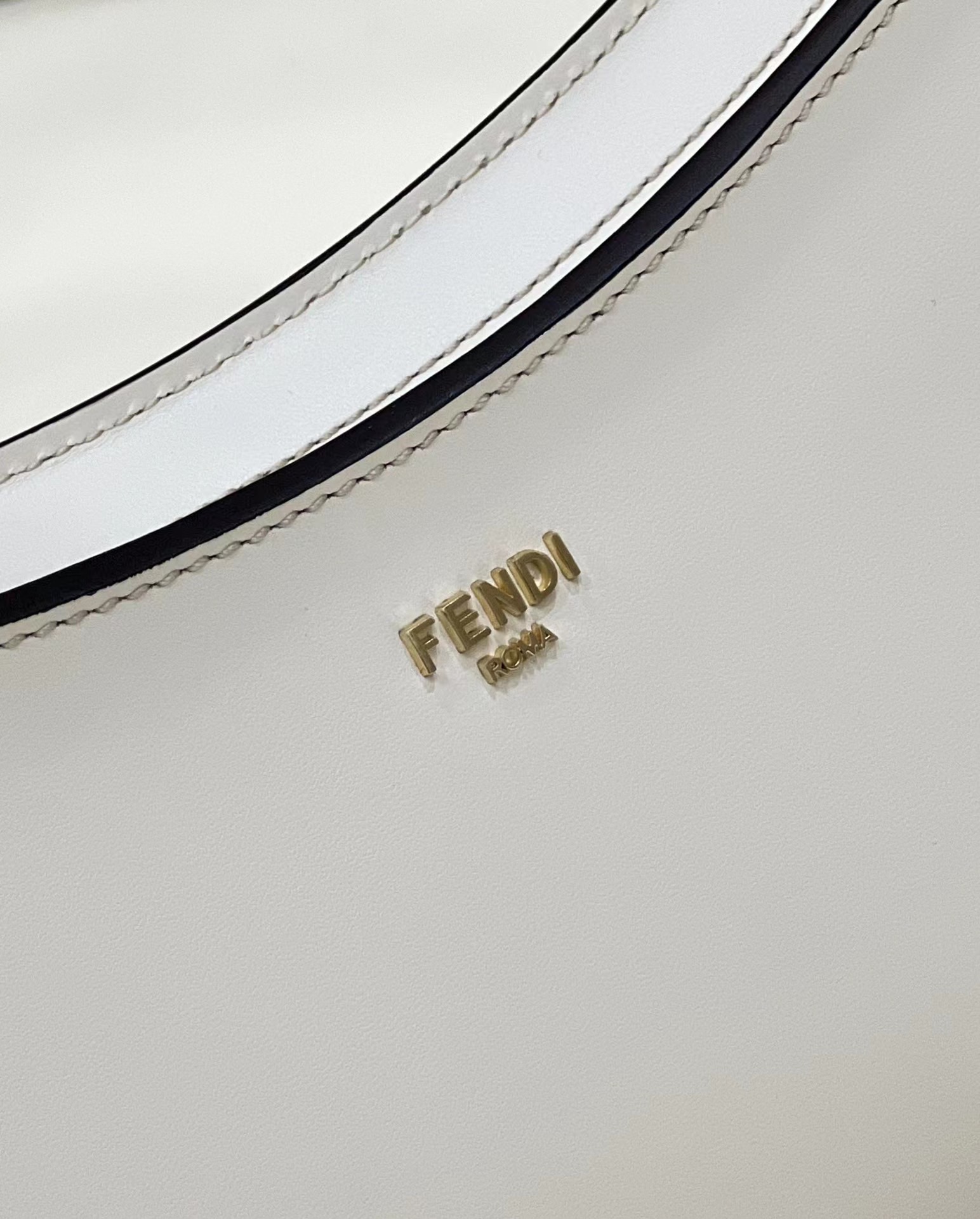 F**di O-Lock Clutch Bags White