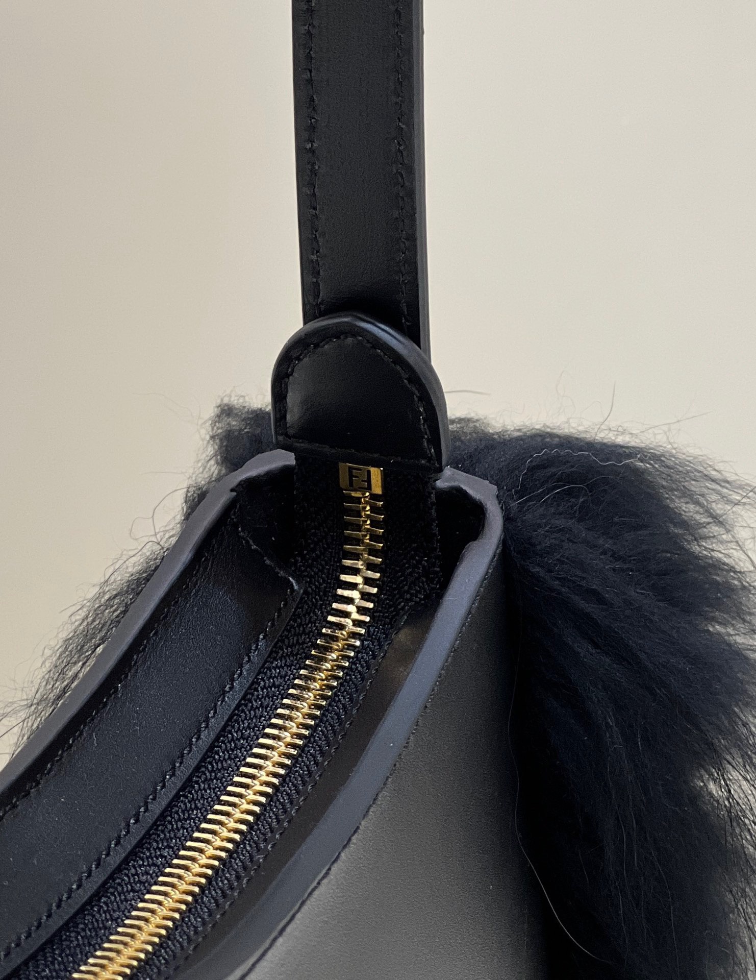 F**di O-Lock Clutch Bags Black