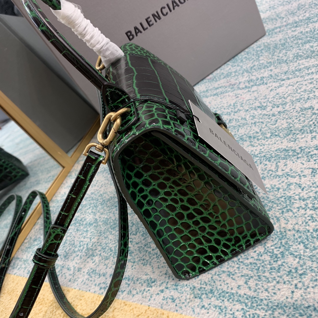Ba1en*iaga Hourglass Handbaag 23cm Green