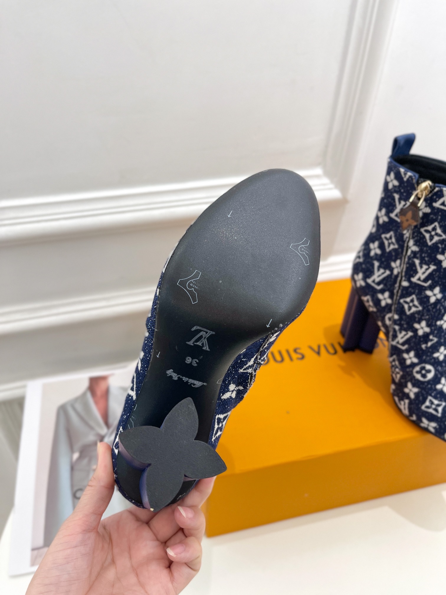 L0vis Vvtt0n Boots Heel 9.5CM Blue