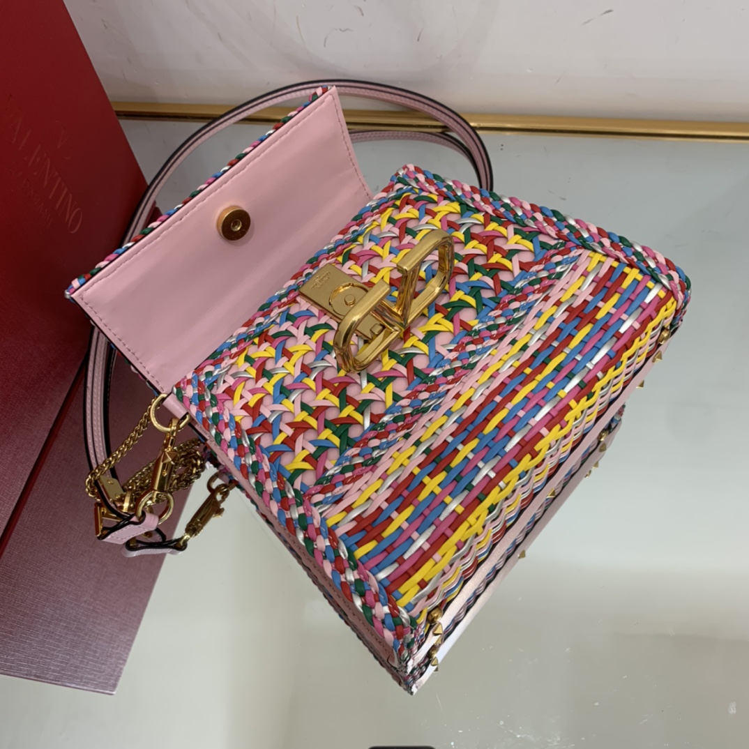 Va1e*ntin0 Garavani Pink Small VSling Tote Bag 22cm