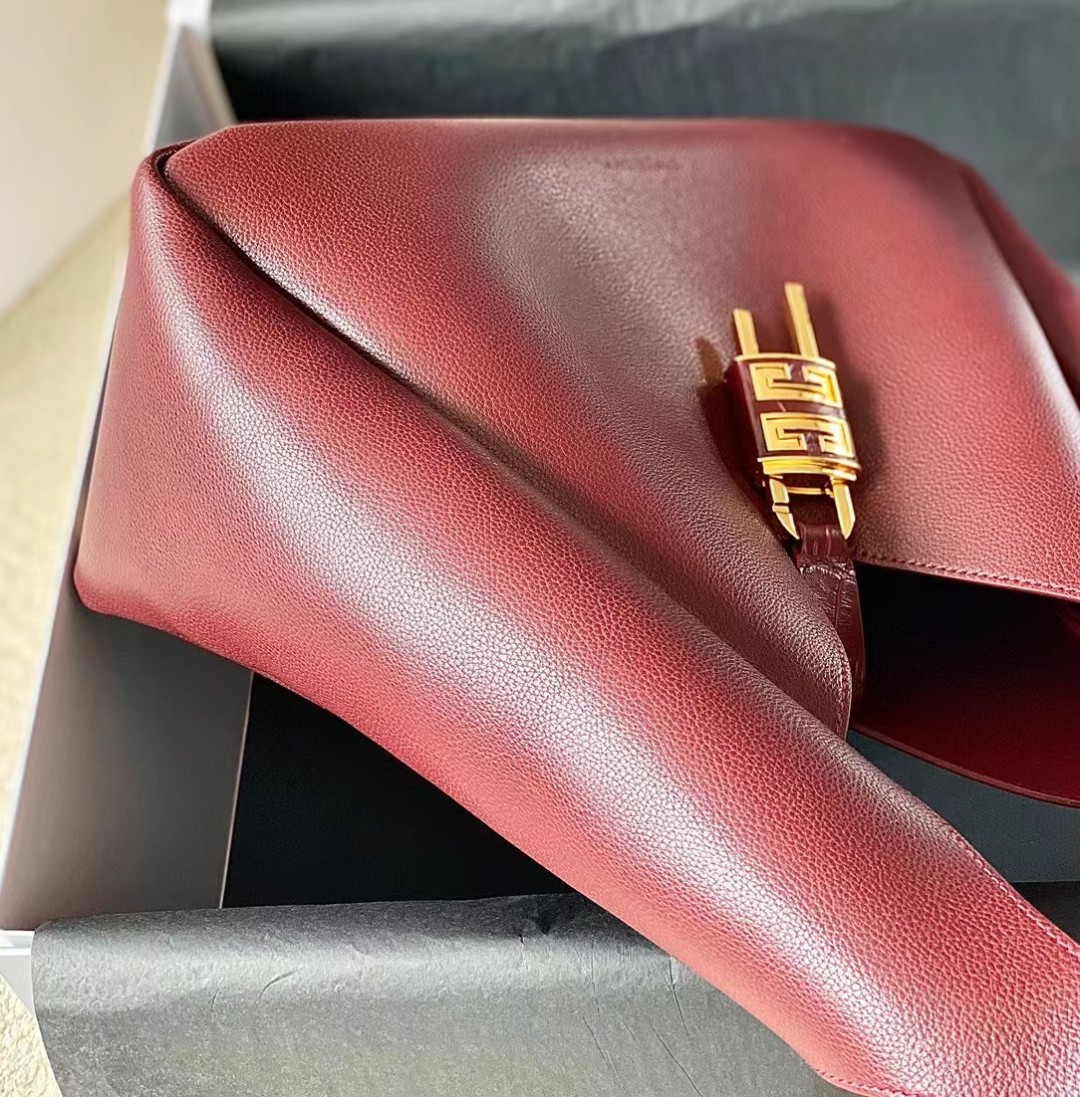 Givenchy G-Hobo Shoulder Bag Claret 31cm