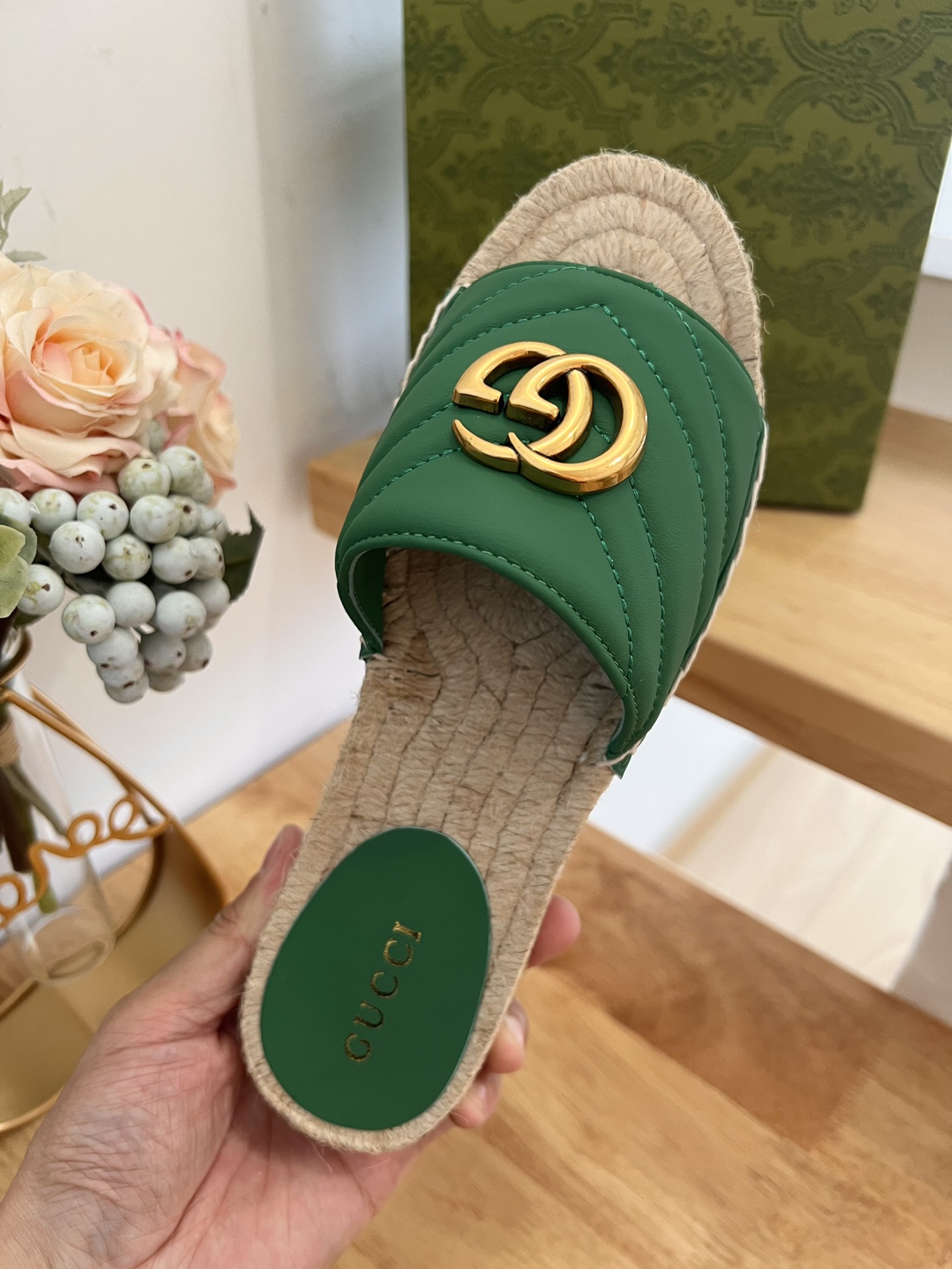 Gvc*1 Espadrille Slippers Green