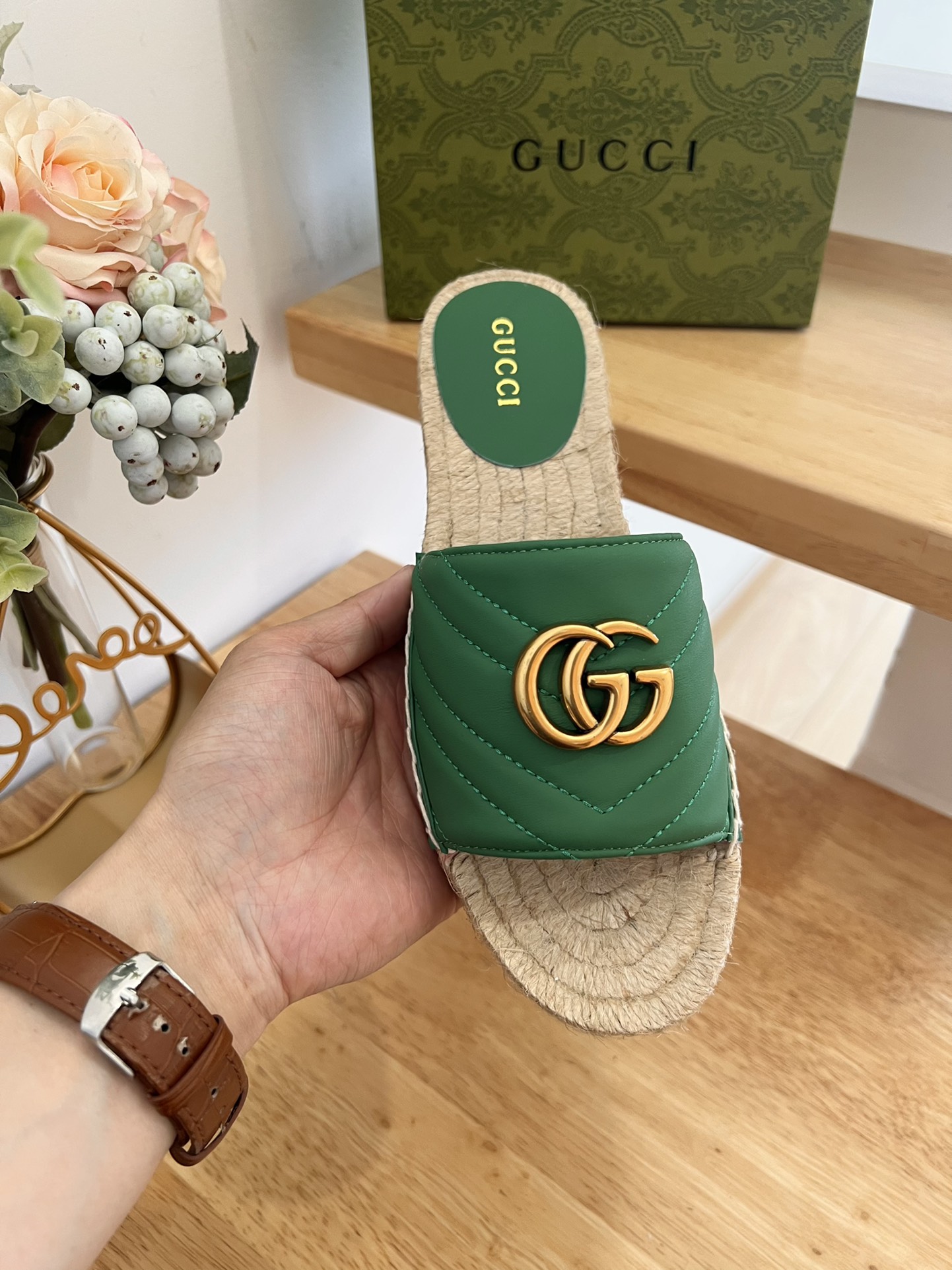 Gvc*1 Espadrille Slippers Green