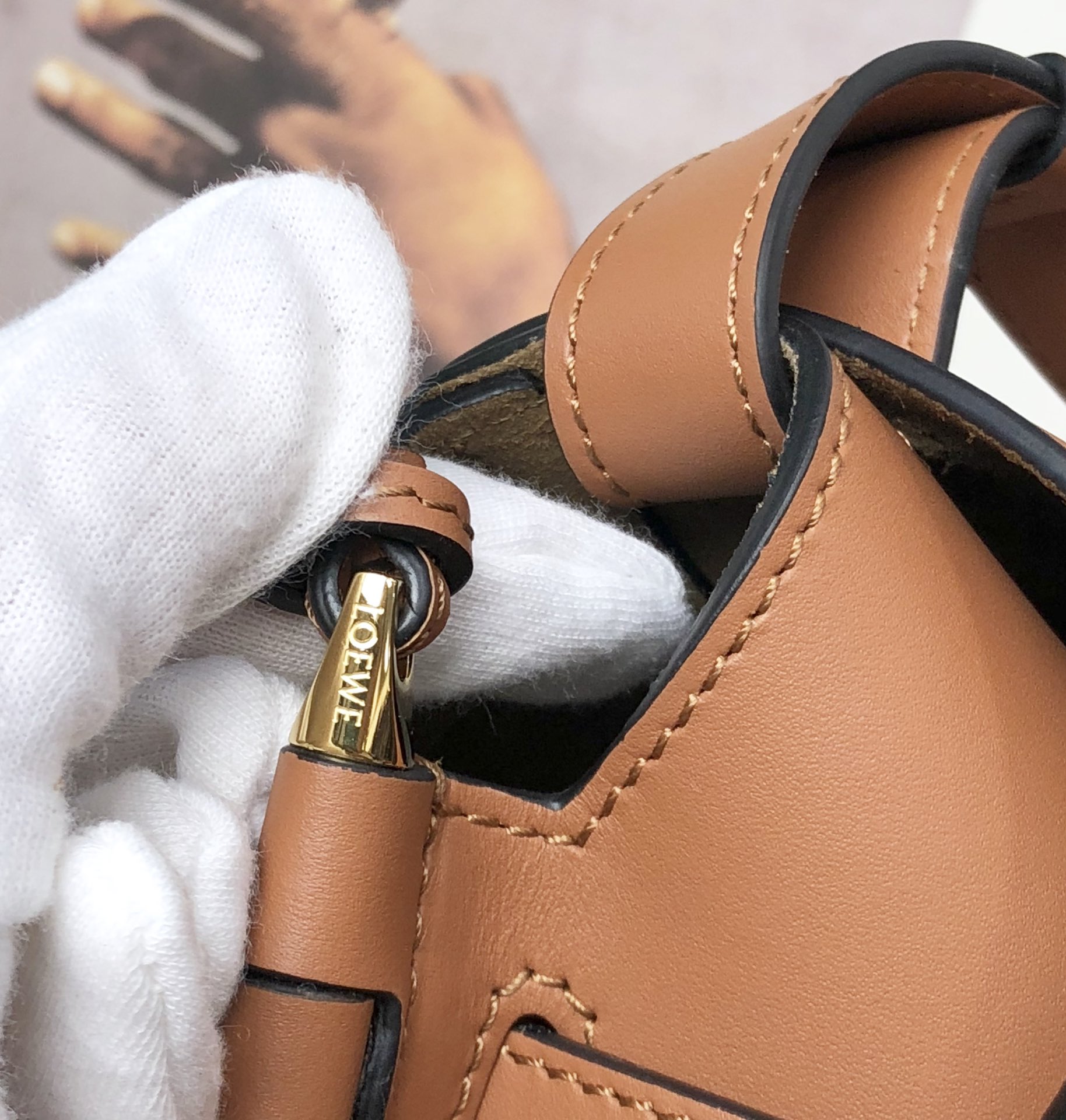 L0ew* Gate Shoulder Bag Brown