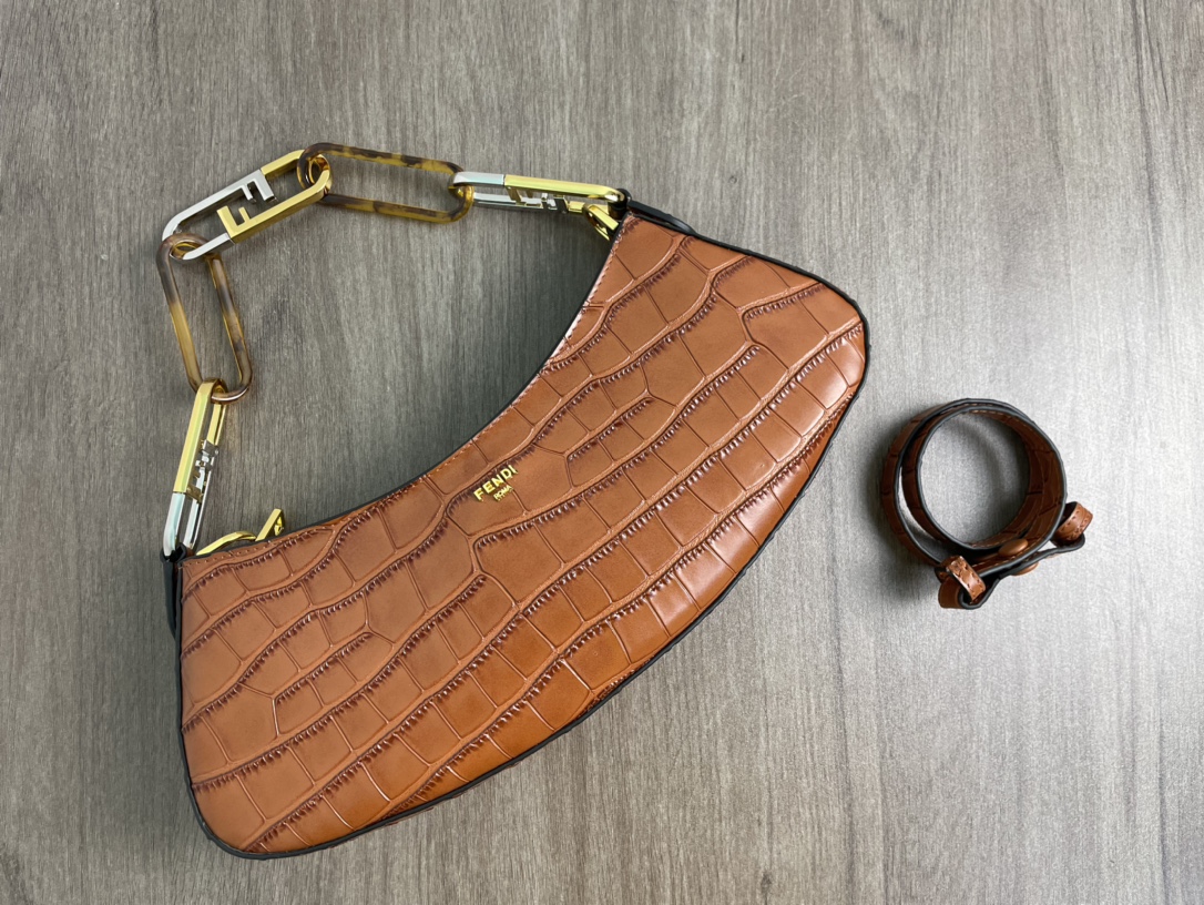 F**di O-Lock Swing Bags Green