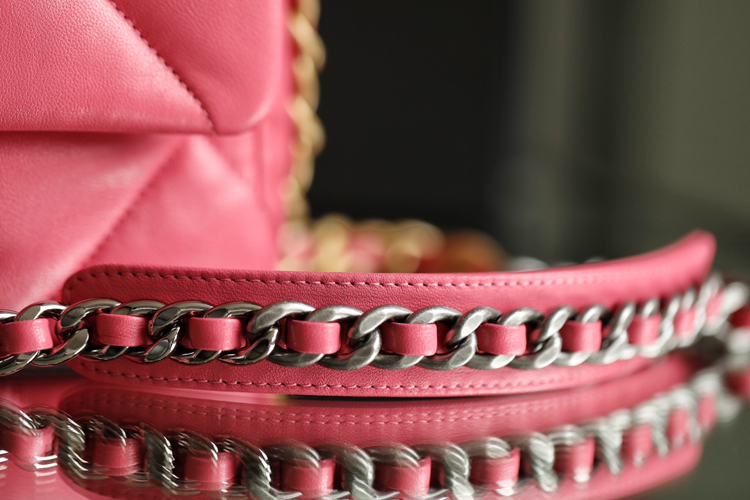 Bagsaaa Ch**el 19 Flap Bag Small Pink - 26x16x9cm