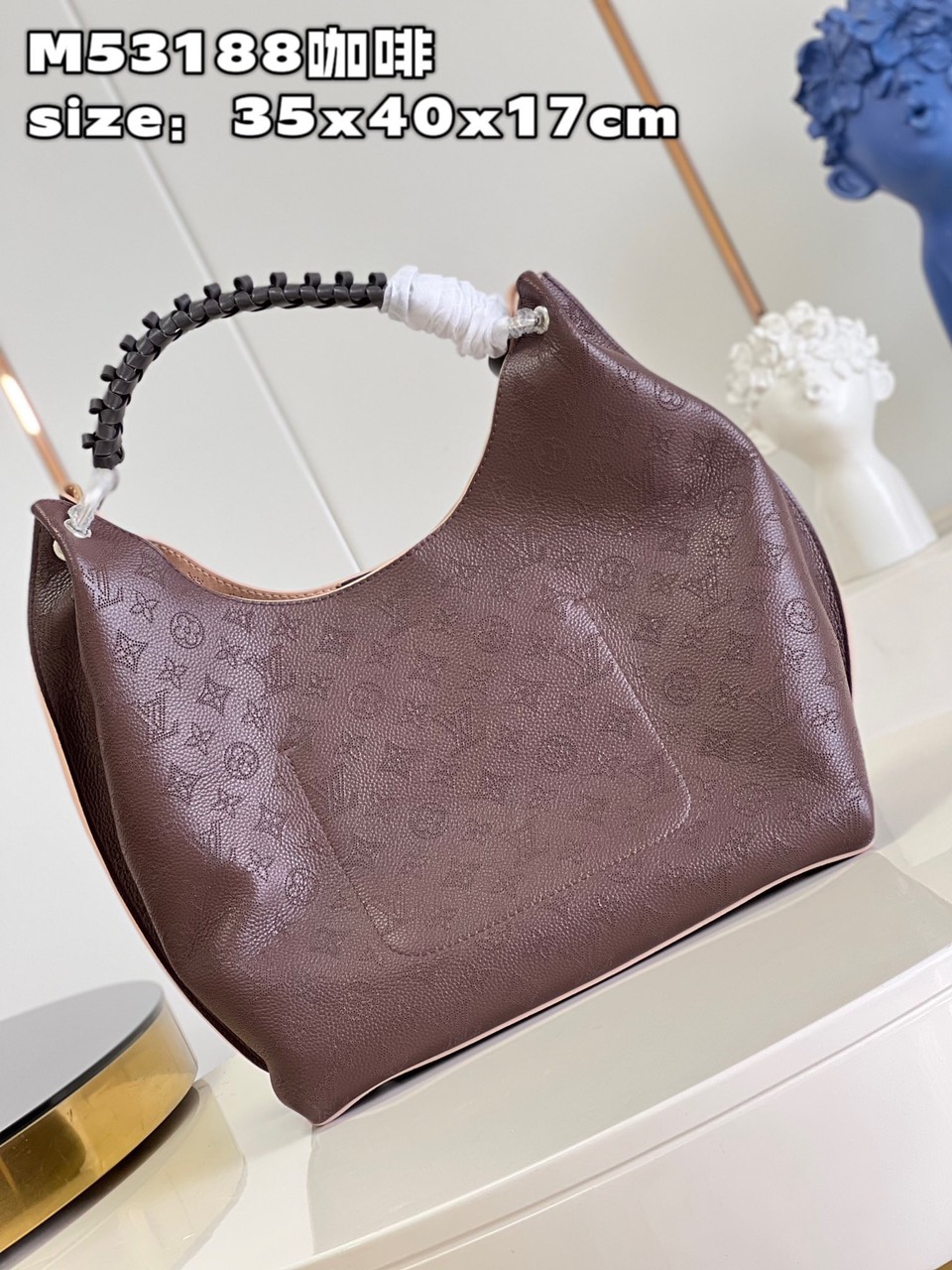 Bagsaaa L0vis Vvtt0n Carmel Mahina perforated calf leather Chocolate Brown - 40x35x17cm