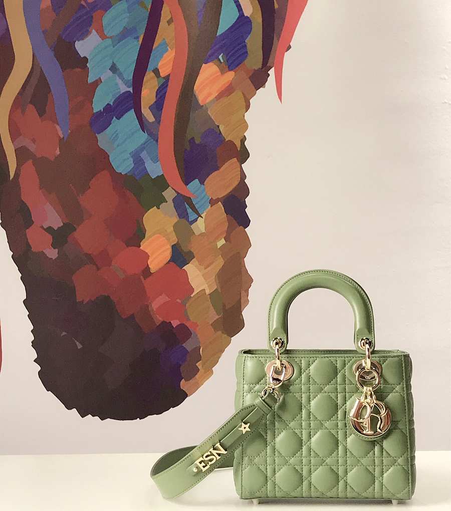 Bagsaaa D10r Lady Small Green Lambskin Leather - 20 x 17 x 8 cm