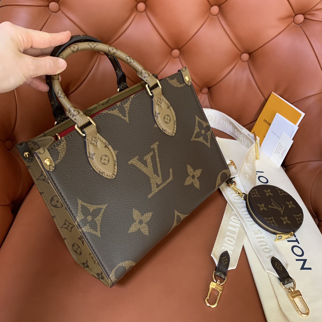 Bagsaaa L0vis Vvtt0n Onthego PM Monogram Reverse coated canvas - M46373 - 25 x 19 x 11.5 cm