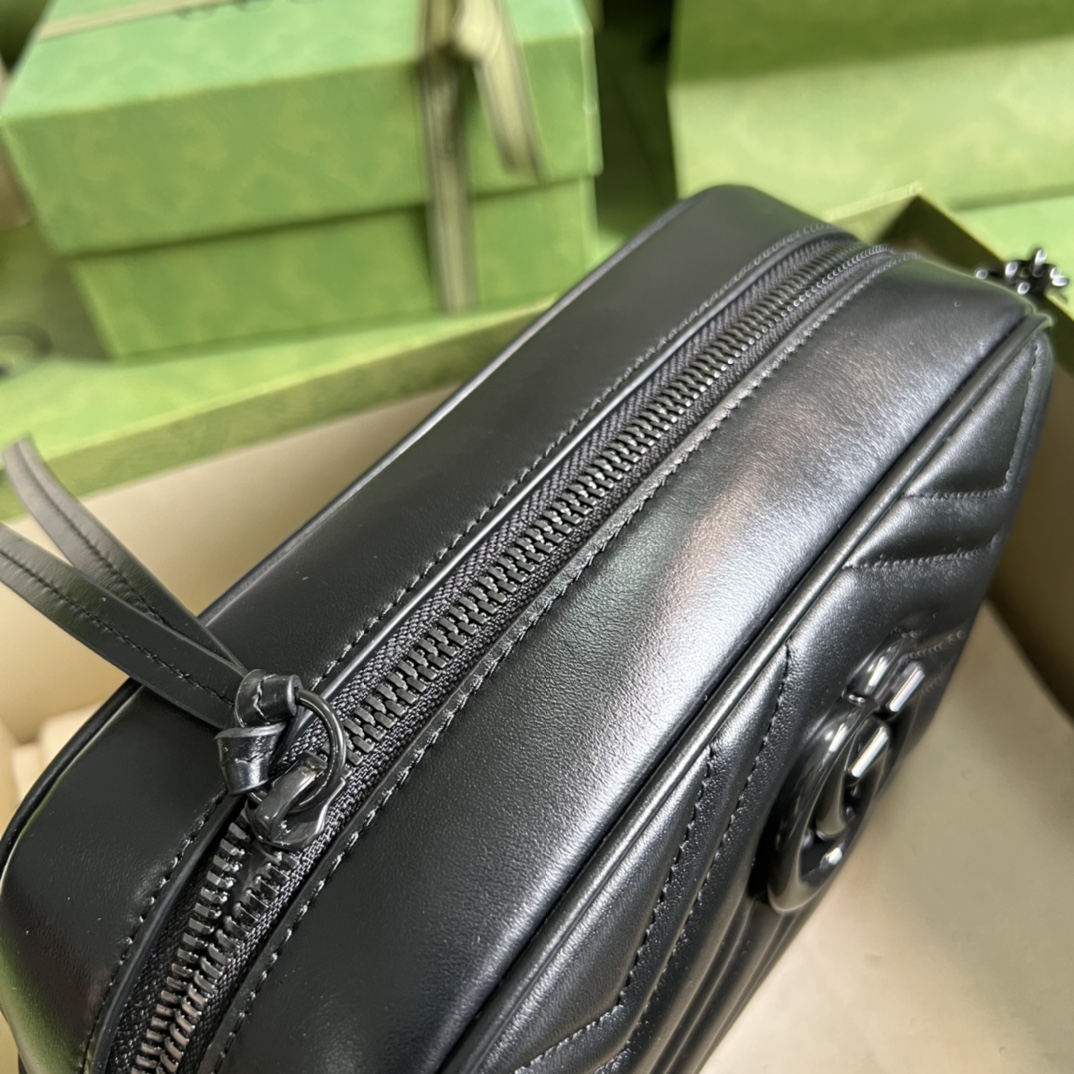 Bagsaaa Gvc*1 GG Marmont small shoulder bag all black - 24x13x7cm