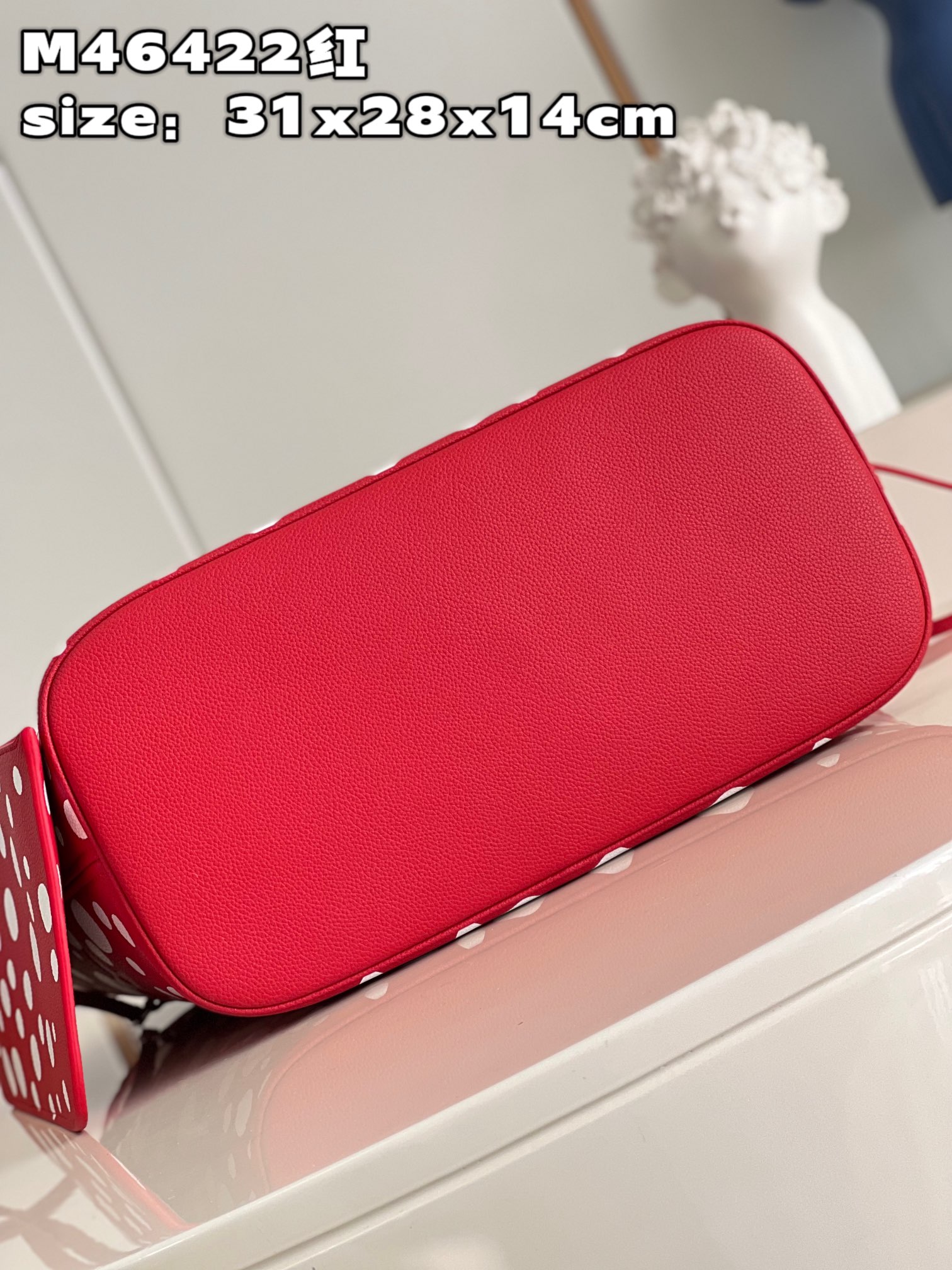 Bagsaaa L0vis Vuiton Neverfull YK MM Red - 31 x 28 x 14 cm