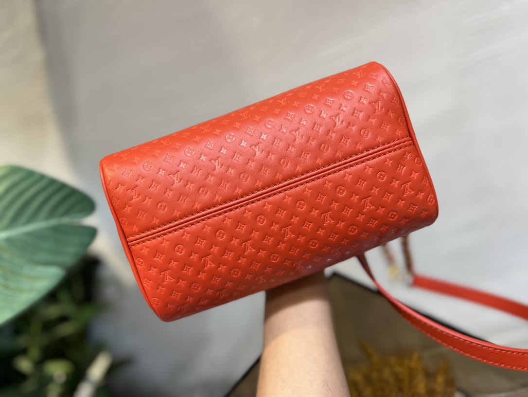 Bagsaaa L0vis Vvtt0n Speedy Bandoulière 20 in red calfskin - 20.5 x 13.5 x 12 cm