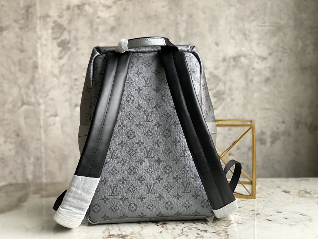 Bagsaaa L0vis Vvtt0n Discovery Backpack Grey Leather - 37 x 40 x 20