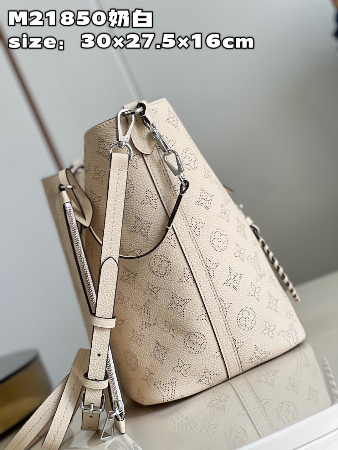 Bagsaaa L0vis Vvtt0n Blossom MM Tote Cream Bag - 30 x 27.5 x 16 cm