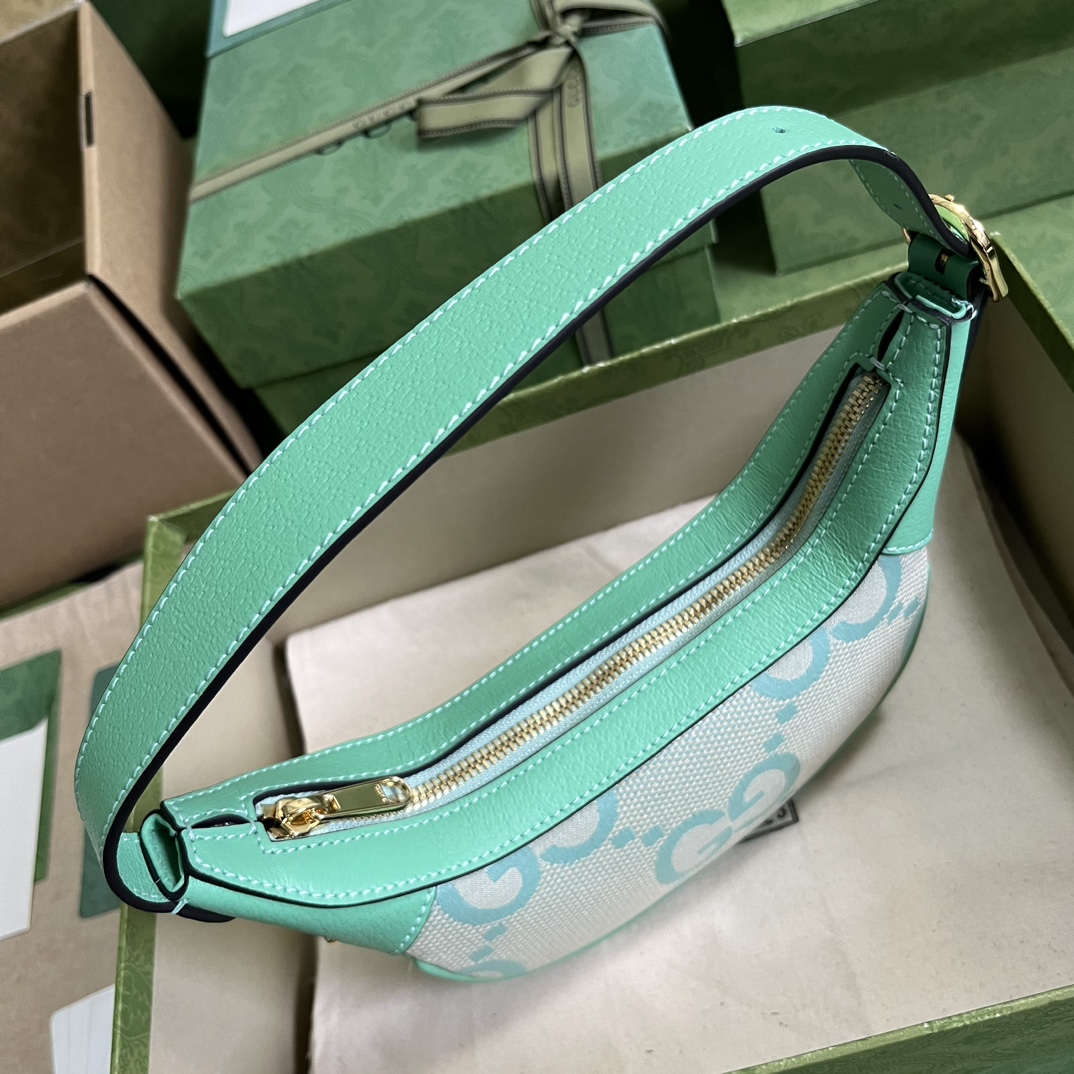 Bagsaaa Gvc*1 Ophidia Mini Jumbo GG shoulder bag green - 19x9.5x5cm