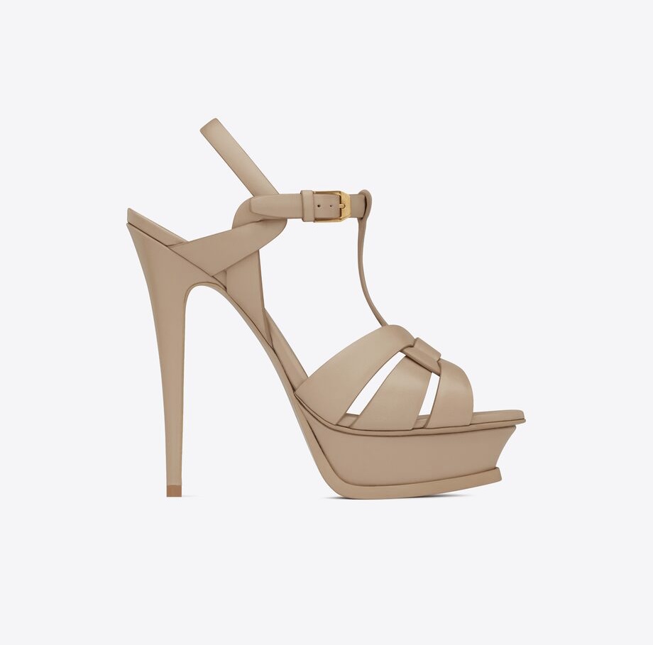 BagsaaaTribute Leather T-Strap Platform Sandals 
