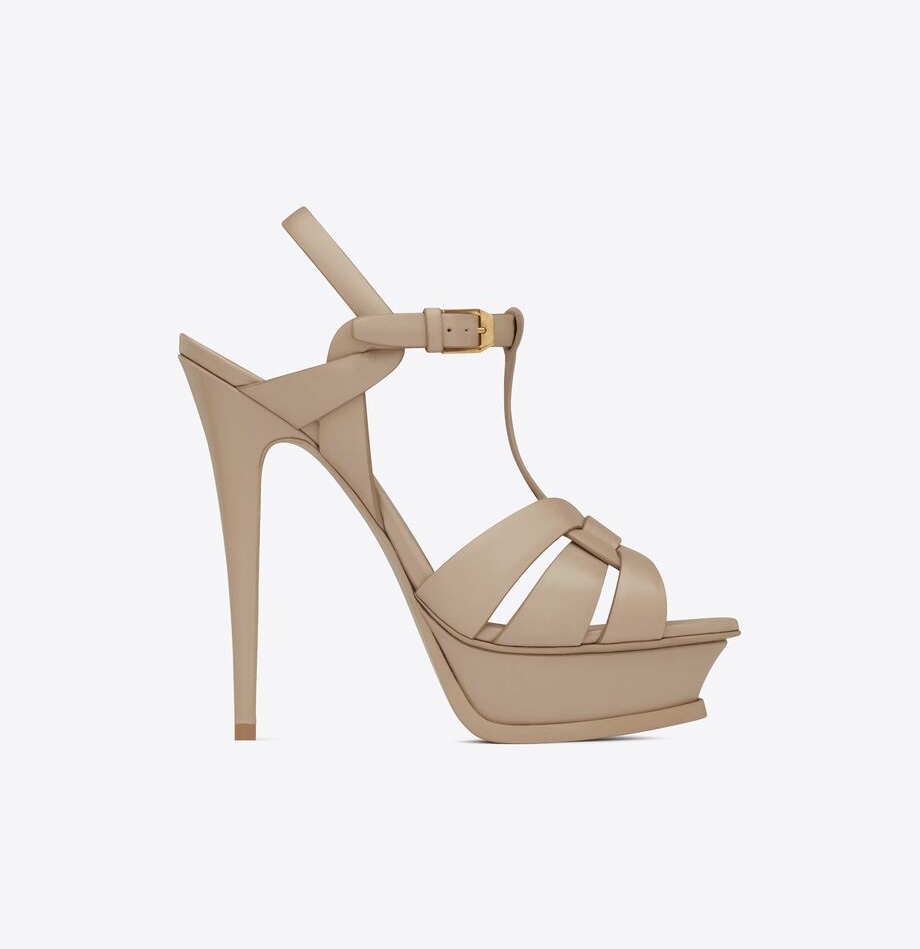 BagsaaaTribute Leather T-Strap Platform Sandals 