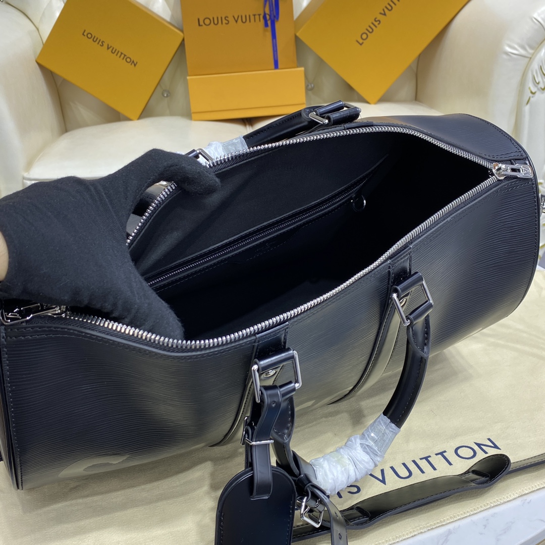 Bagsaaa L0vis Vvtt0n x Svp*me Keepall Bandouliere Black - 45*20*26cm
