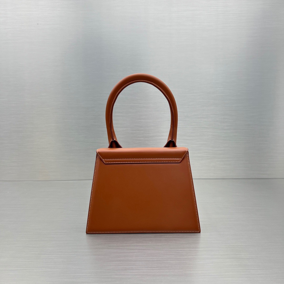 Bagsaaa Jacquemus Le Grand Chiquito Brown Leather - 22x18cm