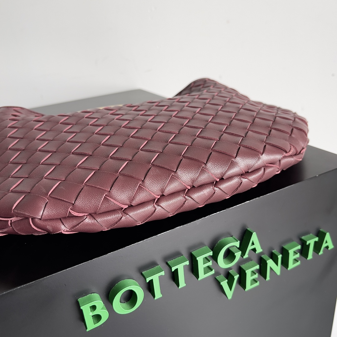 Bagsaaa B0tt*ga Ven*ta Sardine Top Handle Burgundy Bag - 36*3*24cm